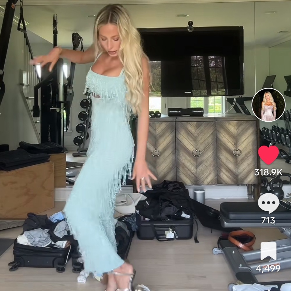 SOLD - Cult Gaia | CATIA KNIT GOWN - HYDRANGEA SHIMMER